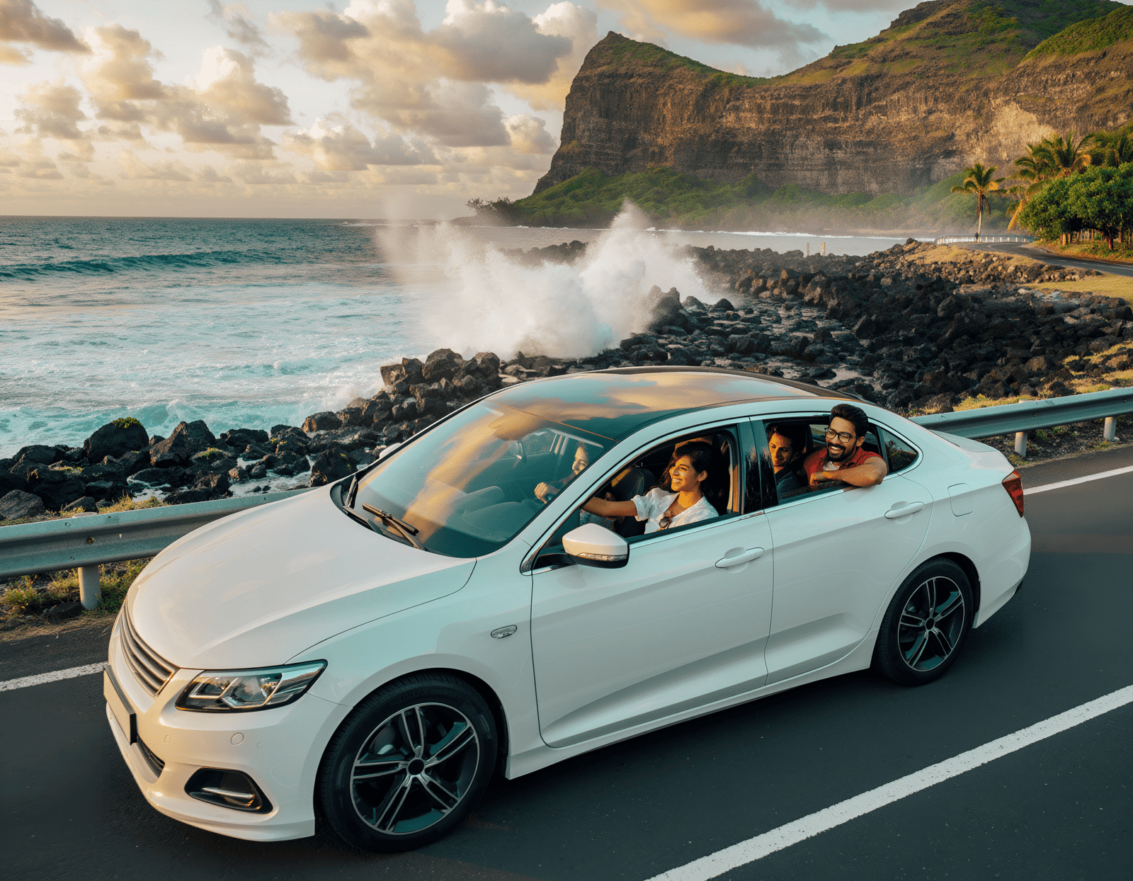 Mauritius road trip with rental car